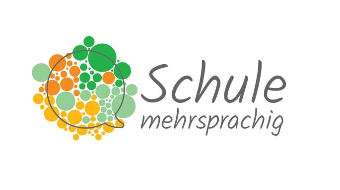 Logo mit Schriftzug "Schule mehrsprachig"