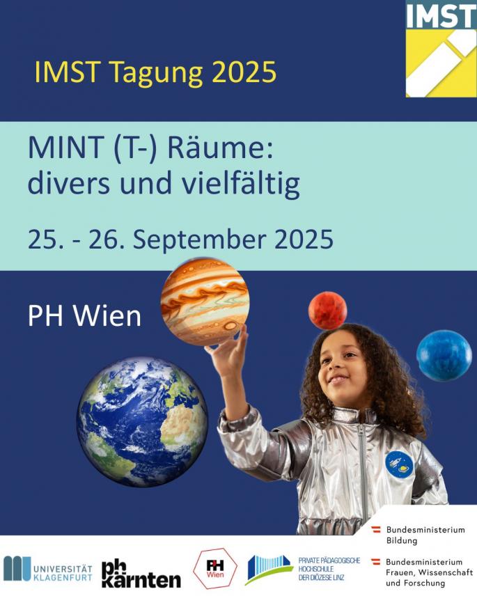 Plakat Imst Tagung 2025: Mint (T-)räume: divers und vielfältig. 25.-26. September 2025