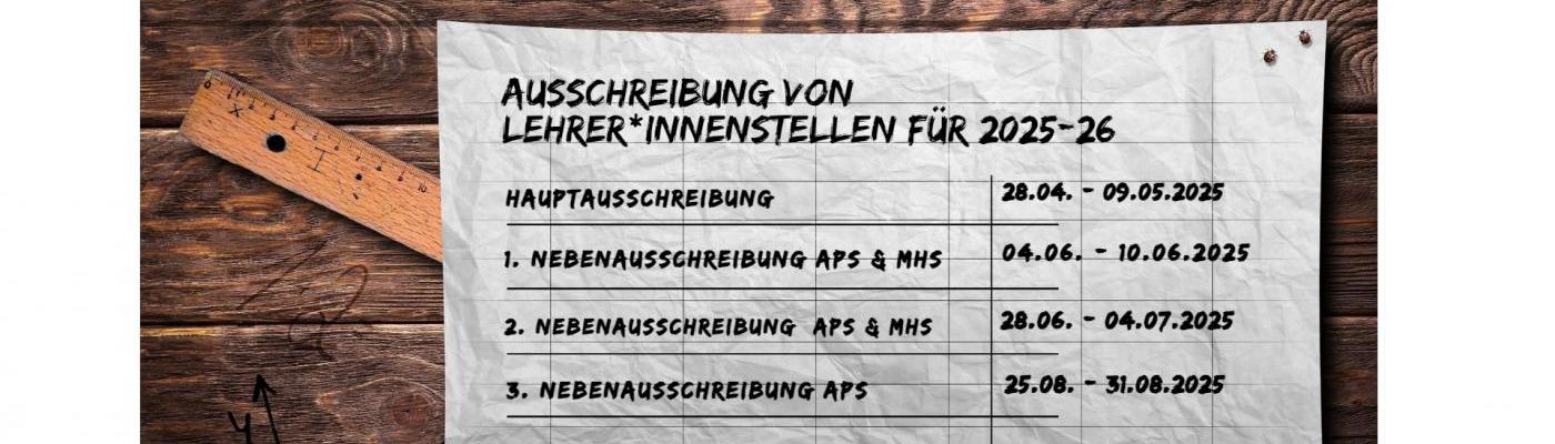 © Bildungsdirektion Tirol | Urheber:in: D.E. Lehrerinnenstellen Ausschreibung 2025-26