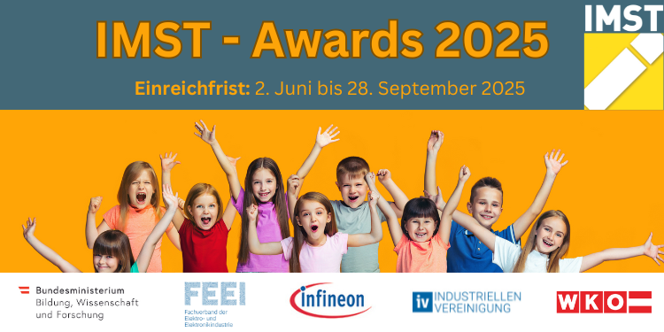Banner IMST Awards 2025: Einreichfrist 2. Juni bis 28. September 2025