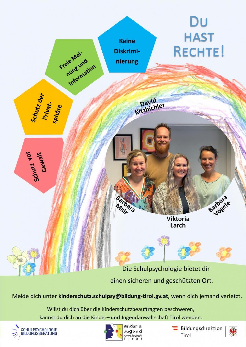 Plakat Kinderschutzbeauftragte der Schulpsychologie