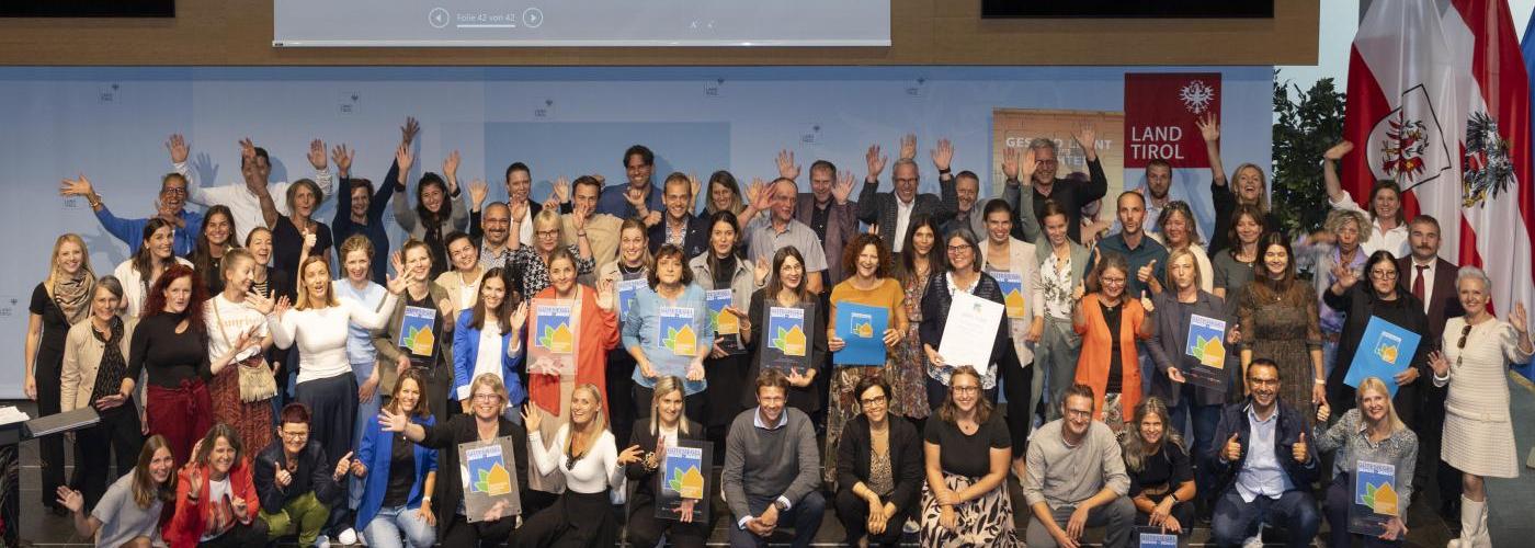 Die mit dem Gütesiegel "Gesunde Schule Tirol" ausgezeichneten Schulen